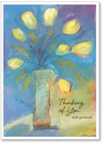 Vase Of Yellow Tulips