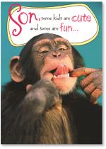 Monkey sticking out his tongue
