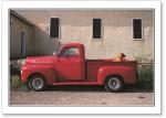 red pickup truck