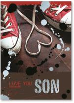 Sneakers with laces making a heart shape