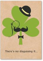 shamrock with mustache