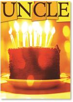 Birthday cake with glowing candles