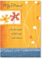 Flowers W/Blue & Orange