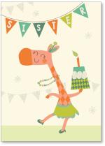 Giraffe With Cake