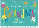 GRANDMA in big letters flowers