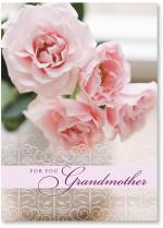 bouquet of pink roses in small vase
