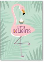 Flamingo with cupcake