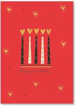 candles with heart flames