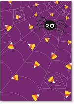 Spider web with candy corn