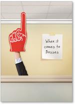 Foam Finger in Cubicle