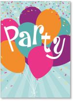 Balloons and confetti