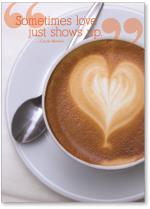 foam heart in mug
