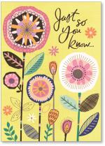 Colorful stemmed flowers and leaves.