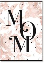 MOM with rose line art