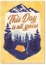 mountain camping scene