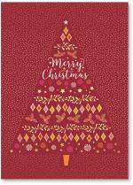 Gold and red Cmas tree