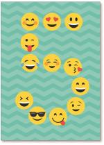 Number 5 made of smiley face icons.
