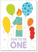Pattern Balloons 1 candle
