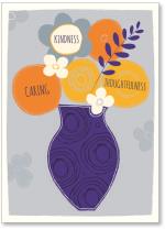 Vase with contemporary flowers