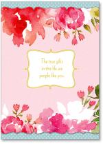 Flowers and glitter.