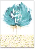 Live Laugh Love Flower Brushstrokes