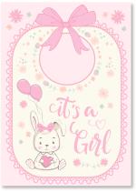 Pink Bib with bunny