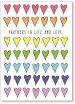 Rainbow colored hearts