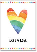 Rainbow watercolor heart