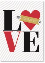 Love with heart and arrow