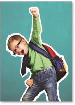 Kid with fist in the air