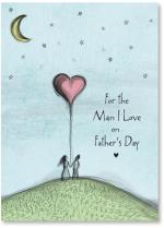Couple with heart balloon illustration