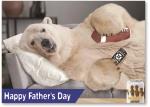 Polar bear on couch