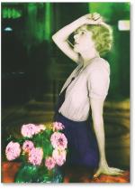 retro distraught woman