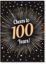 100 with bursts and stars 