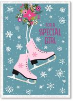 Skates and snowflakes