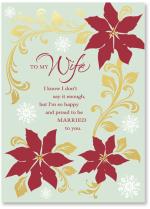 Poinsettia with swirls and snowflakes