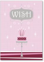 WISH lettering over cake