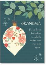 Ornament with flowers hanging branch