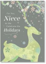 Reindeer and snowflakes