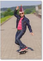 Man on skateboard