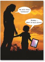 Mom and child at sunset