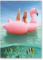 Friends floating in water