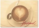 Coffee cup with heart foam