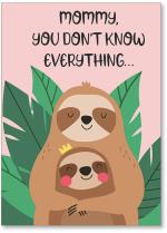 Mama sloth with baby sloth