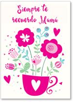 Teacup with flowers