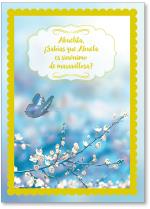 butterfly on branch with white blossoms