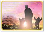 Photo of silhouette dad and kids