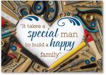 Tools surrounding heart with quote
