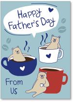 Three bears with coffee