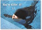Killer whale with speech bubble